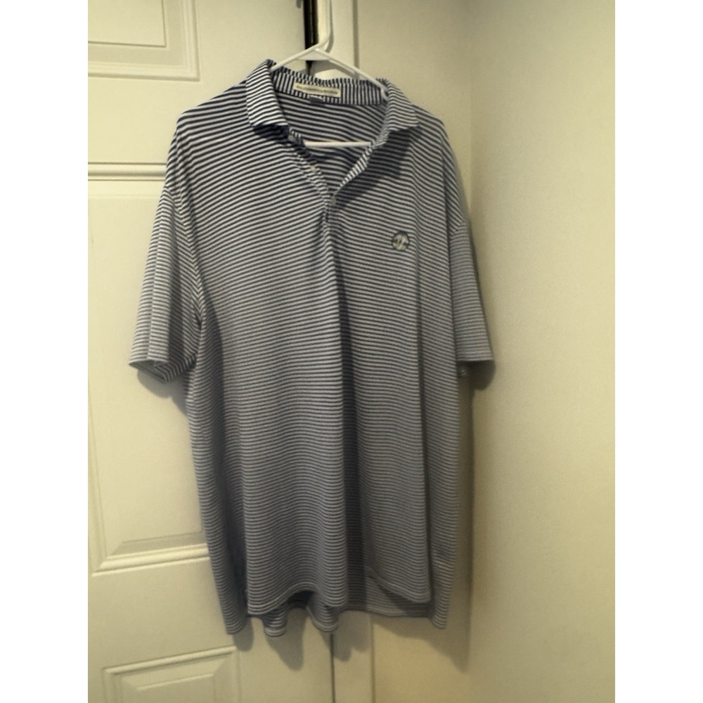 Holderness & Bourne Men's Maxwell Blue Striped Polo Ekwanok Country‎ Club XXL